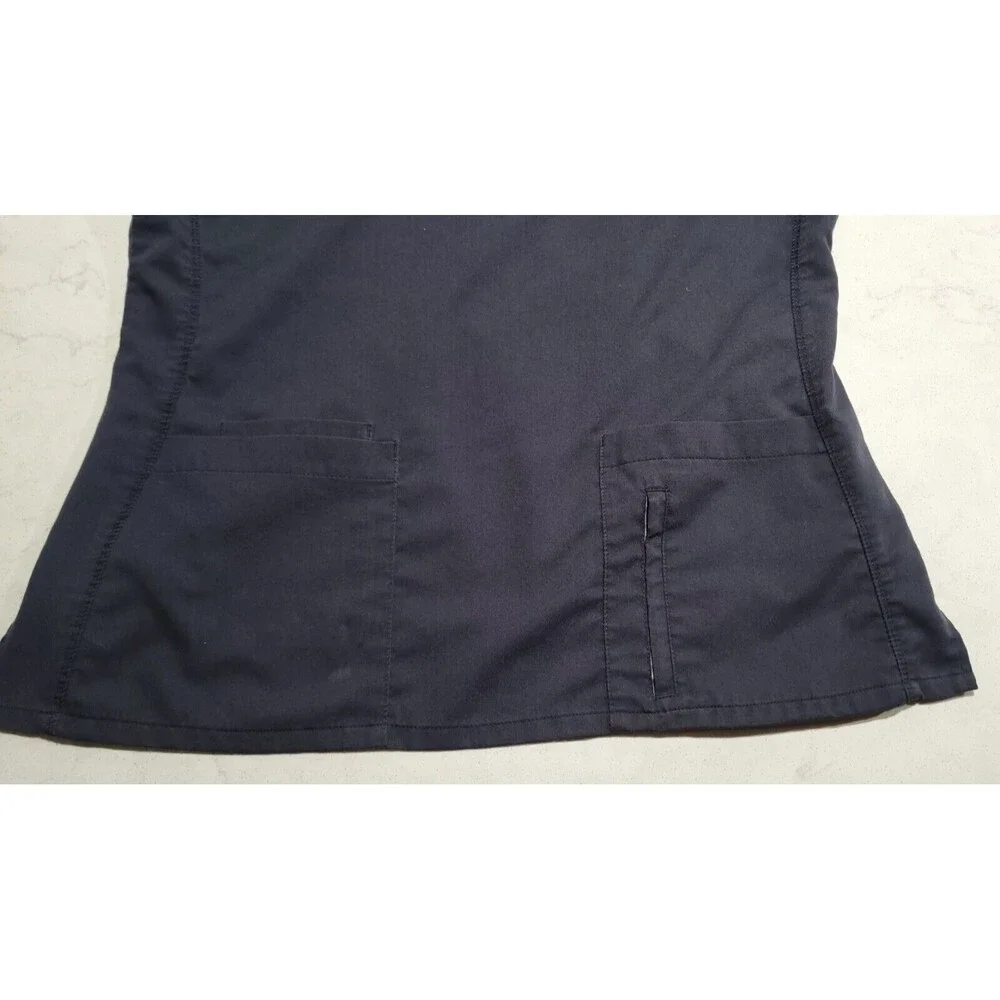 Grey’s Anatomy Scrubs By Barco V-Neck Top Charcoal Gray Woman's Size Large NWOT - Picture 5 of 10